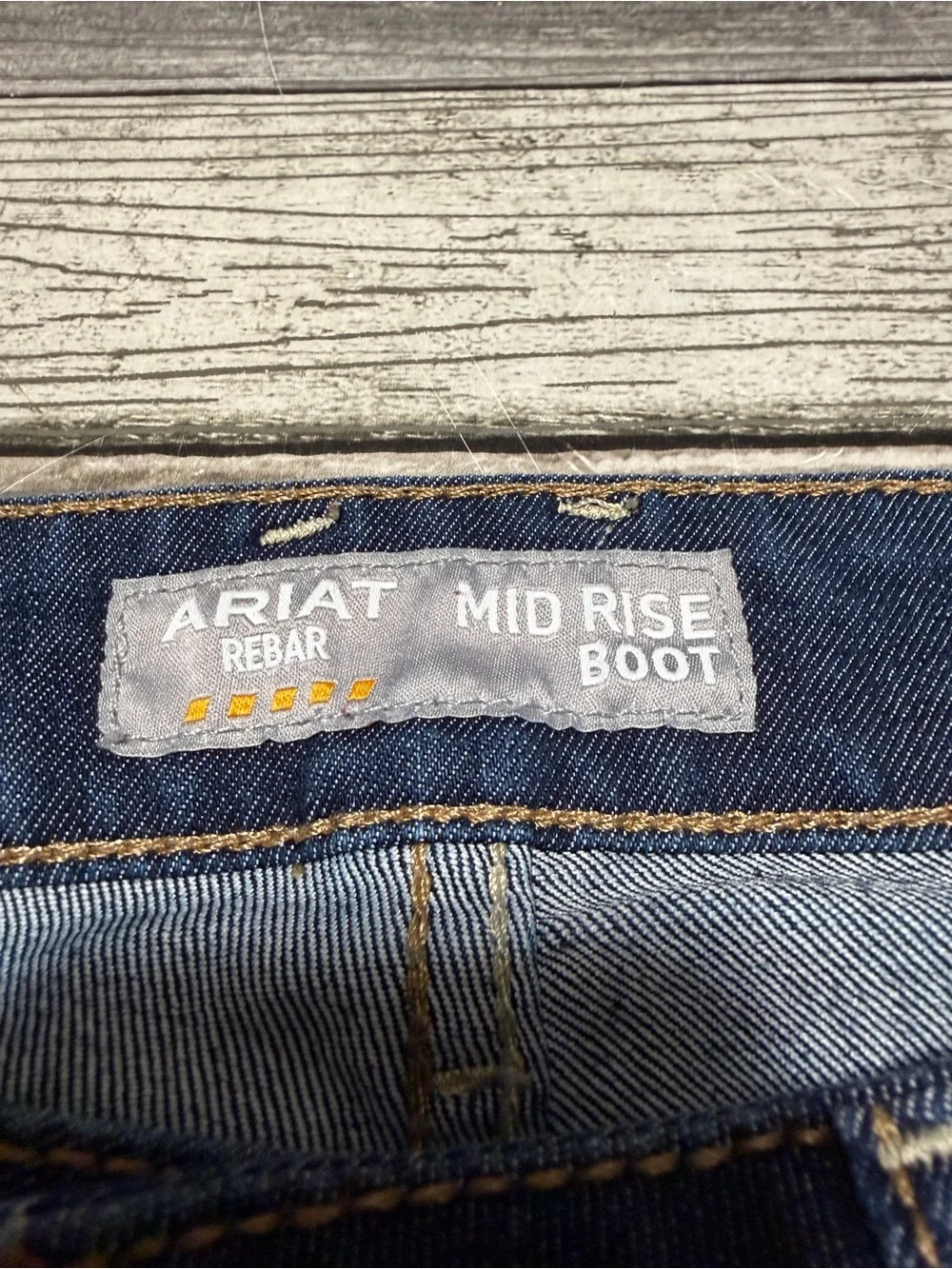 Ariat Rebar Mid Rise Boot Jeans Women’s 28S Blue Denim Stretch (Inseam 29)